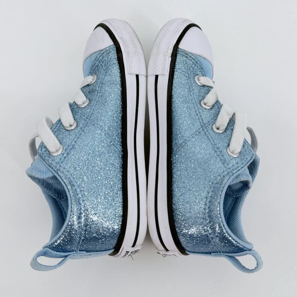 Converse Chuck Taylor All Star Madison Easy On Blue Glitter Toddler Shoes Sz 9